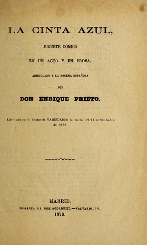 Portada de La cinta azul