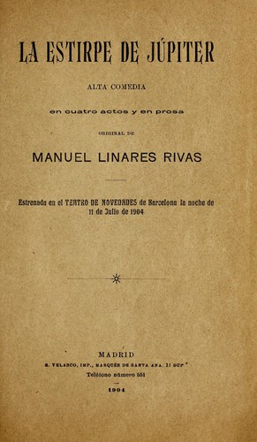 Portada de La estirpe de Júpiter