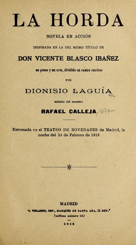 Portada de La horda