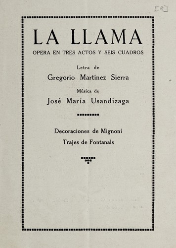 Portada de La llama
