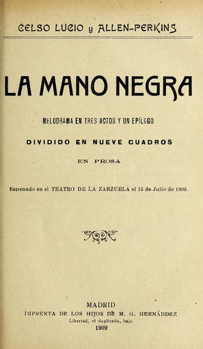 Portada de La mano negra