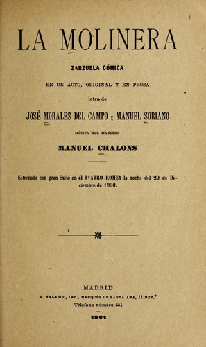 Portada de La molinera