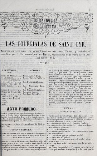 Portada de Las colegialas de Saint Cyr
