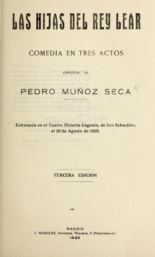 Portada de Las hijas del rey Lear