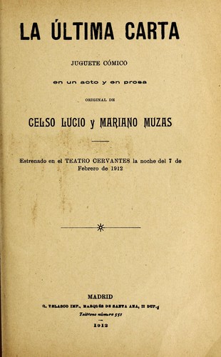 Portada de La última carta