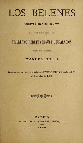 Portada de Los belenes