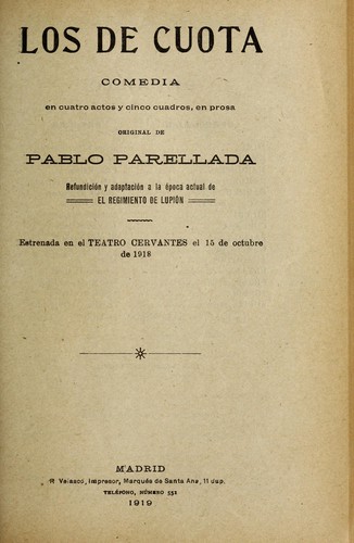 Portada de Los de cuota