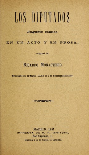 Portada de Los diputados
