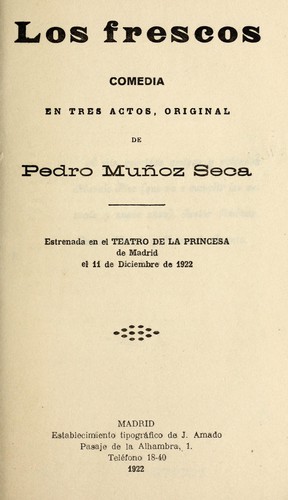 Portada de Los frescos