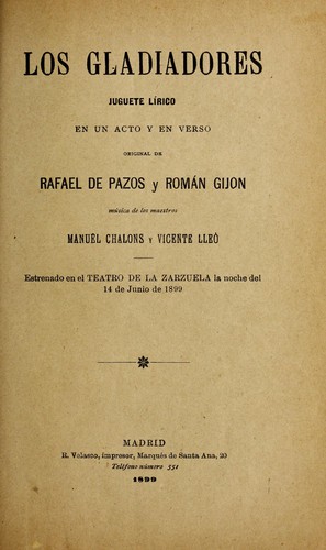 Portada de Los gladiadores