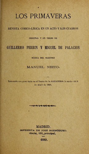 Portada de Los primaveras