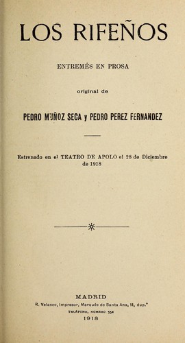 Portada de Los rifeños