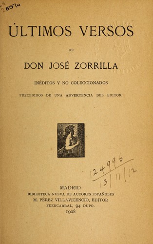 Portada de Últimos versos