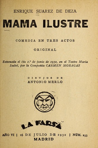 Portada de Mama ilustre: comedia en tres actos, original