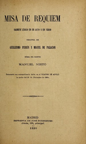 Portada de Misa de réquiem