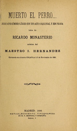 Portada de Muerto el perro
