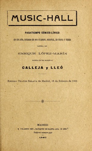 Portada de Music-hall