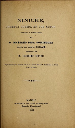 Portada de Niniche