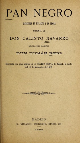 Portada de Pan negro