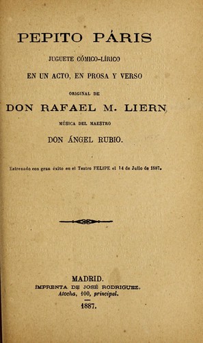 Portada de Pepito Paris