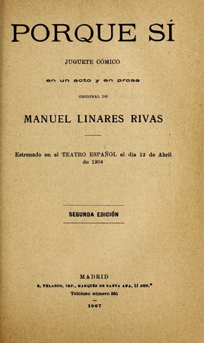 Portada de Porque sí