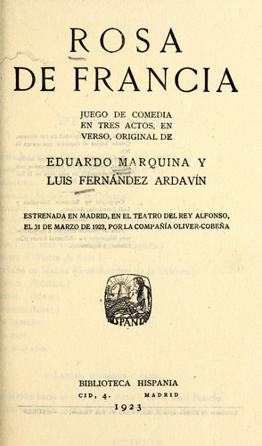 Portada de Rosa de Francia