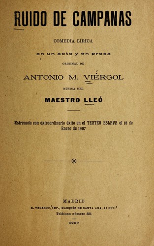 Portada de Ruido de campanas
