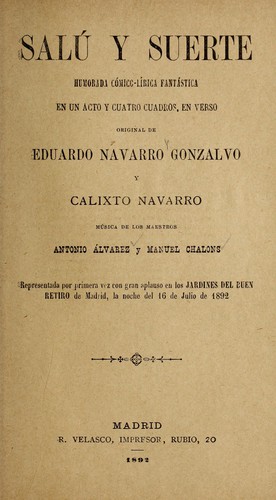Portada de Salú y suerte