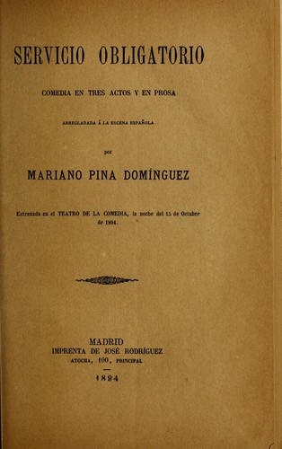 Portada de Servicio obligatorio