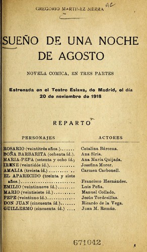 Portada de Sueño de una noche de Agosto: Salomé
