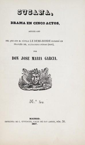 Portada de Susana: drama en cinco actos