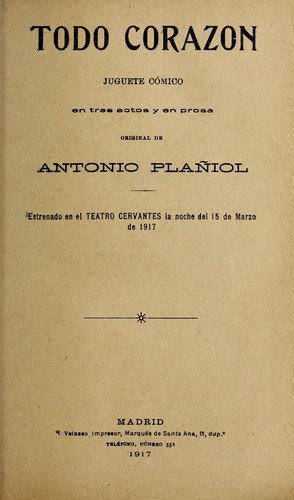 Portada de Todo corazón