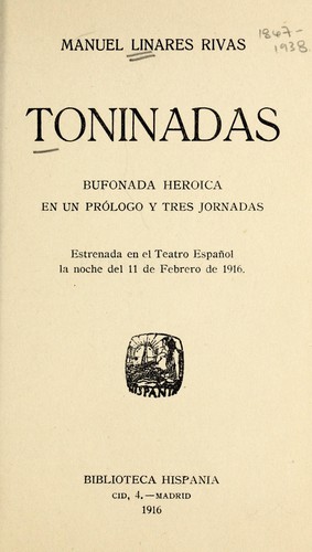 Portada de Toninadas