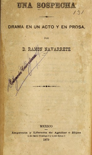 Portada de Una sospecha