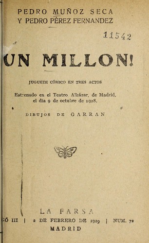 Portada de !Un millón!