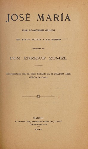 Portada de José María