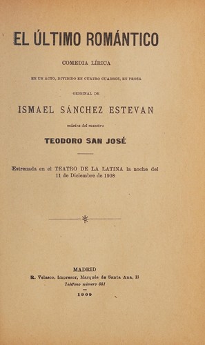 Portada de El último romántico