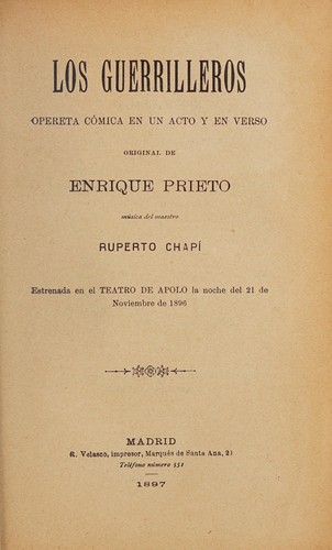 Portada de Los guerrilleros