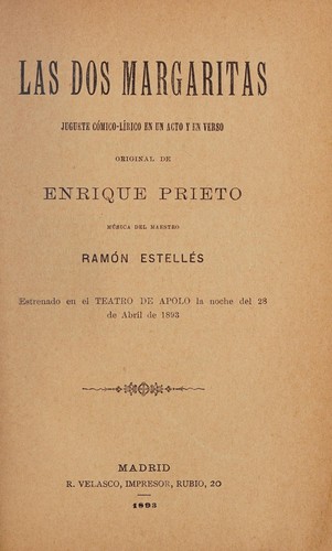 Portada de Las dos Margaritas