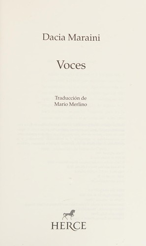 Portada de Voces