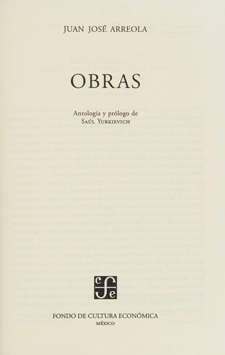 Portada de Obras
