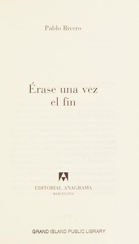 Portada de Érase una vez el fin