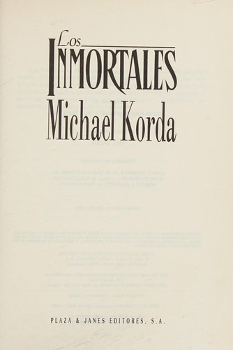 Portada de Los immortales
