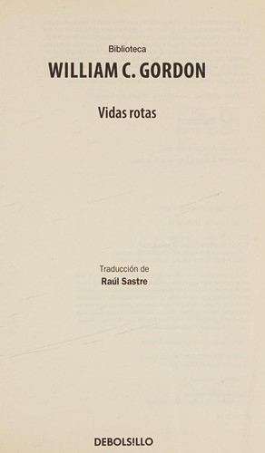 Portada de Vidas rotas
