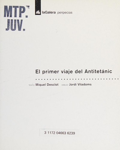 Portada de El primer viaje del Antitetánic