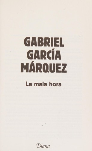 Portada de La mala hora