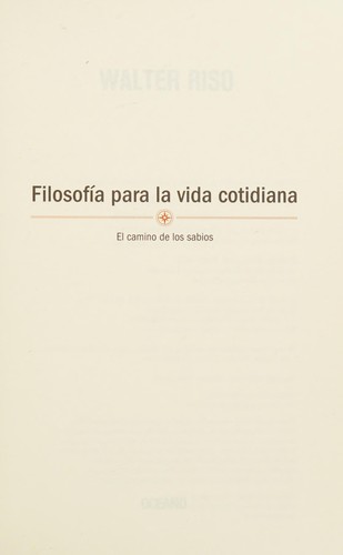 Portada de Filosofía para la vida cotidiana