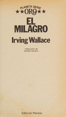 Portada de El milagro