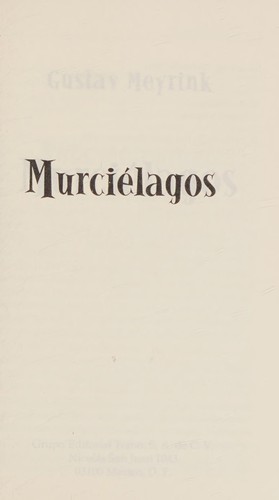Portada de Murciélagos