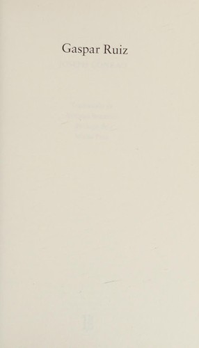 Portada de Gaspar Ruiz